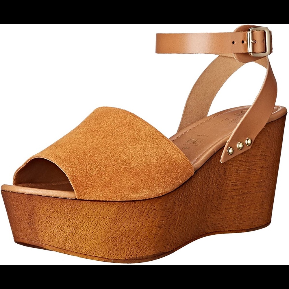 Seychelles Wooden and Suede Wedges - Picture 1 of 6
